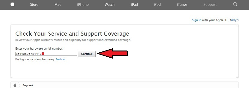 where to check apple serial number
